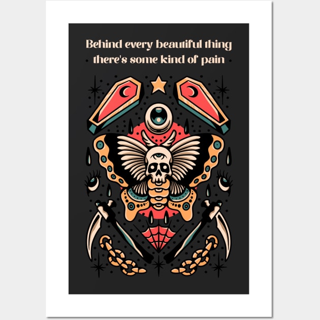 Some kind of pain - Death Moth Wall Art by Obey Yourself Now